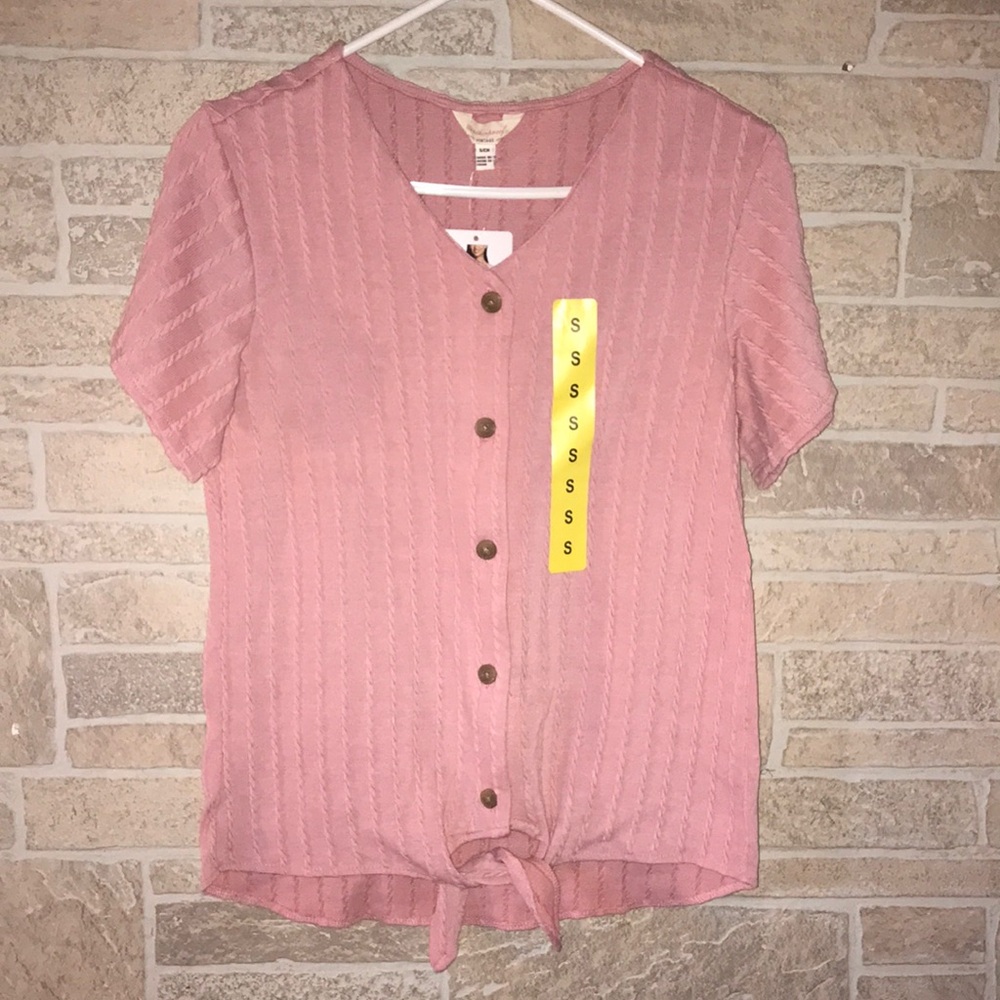 ✅Weatherproof Vintage Short Sleeve Button Down Top